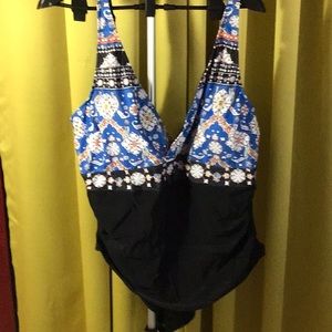 Plus size bloom chic swim suit